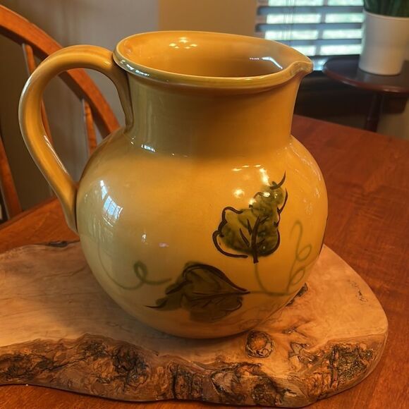 William Sonoma Hand Painted Fall Harvest Pitcher - Picture 3 of 10